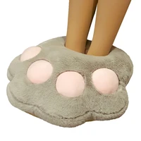 nice 40cm high quality pink foot cushion plush cat paw seat stuffed warmer comfortable office feet warmerfor girlfriend gifts