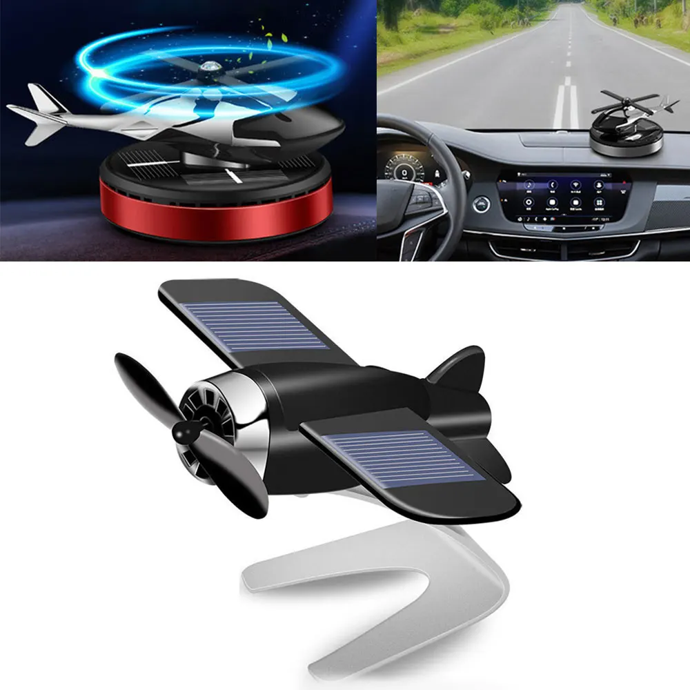 Car Air Freshener Smell In The Styling Solar Airplane Model Center Console Decoration Auto Fragrance Air Fresheners
