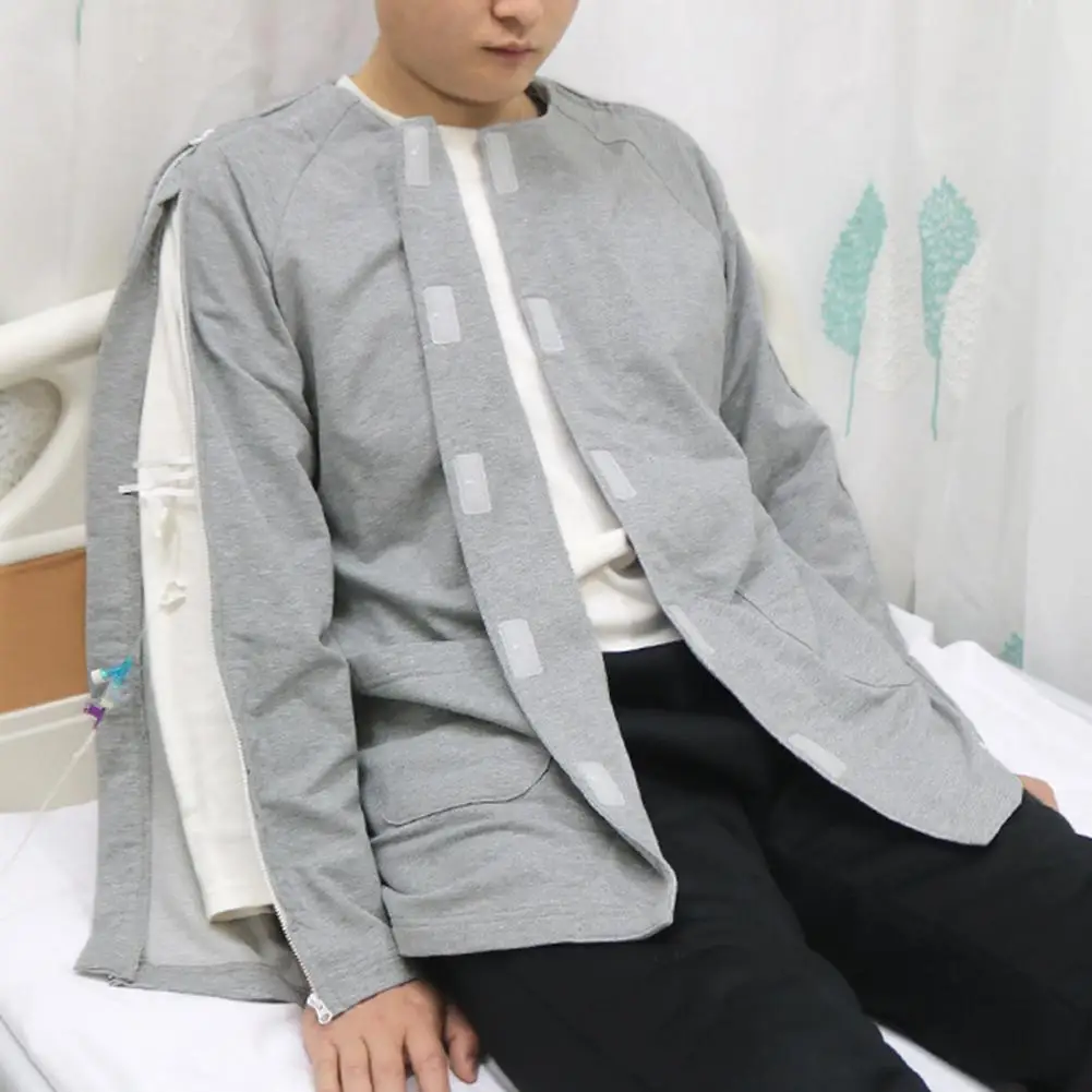 

Professional Wear-resistant Sweat-absorbing Bedridden Elderly Top Anti-deform Examination Top Long Sleeves for Home
