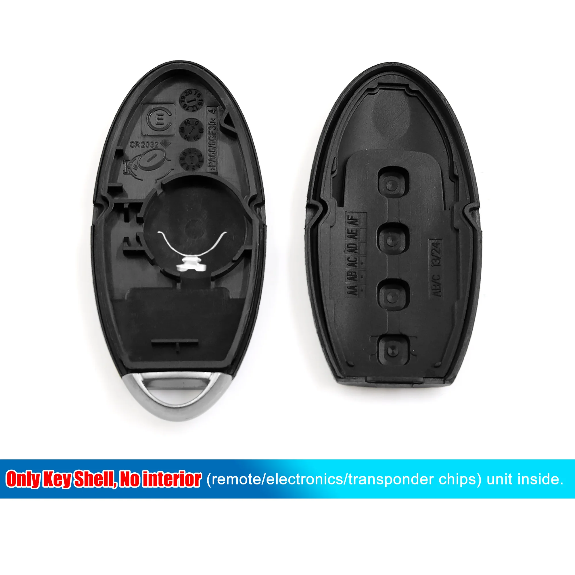 X Autohaux 4 Button Car Key Case KR55WK48903 for Nissan Altima Maxima Insert Auto Remote Control Shell Replacement