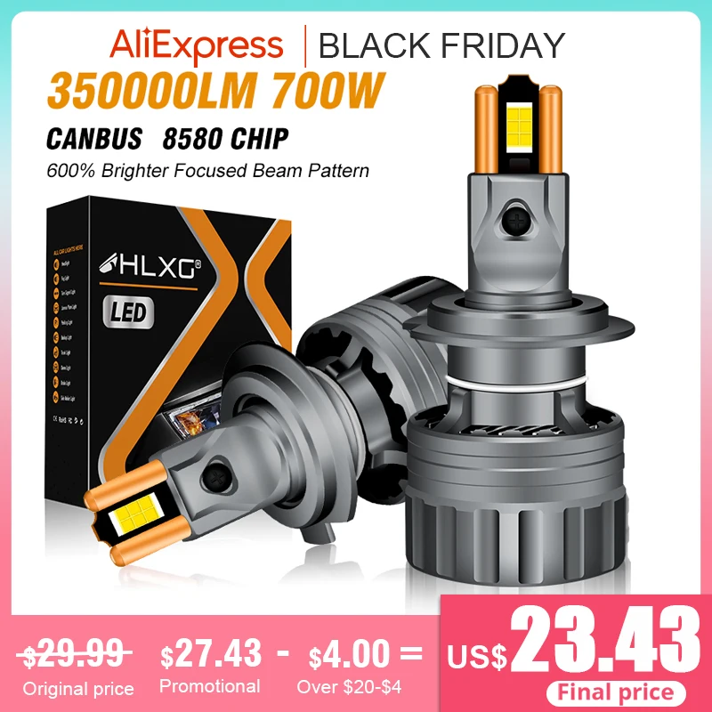 

H7 LED Canbus H11 H1 H4 350000LM 700W H11 HB3 9005 HB4 9006 H8 9012 HIR2 LED Car Headlight Bulbs Auto Lamp PTF STG 12V 24V HLXG