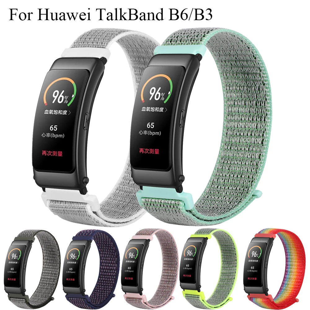 

16MM Nylon Loop Straps For Huawei TalkBand B6/B3 Smart Bracelet Wristband Sports Strap For Huawei Band B6 Watch Correa Accessory