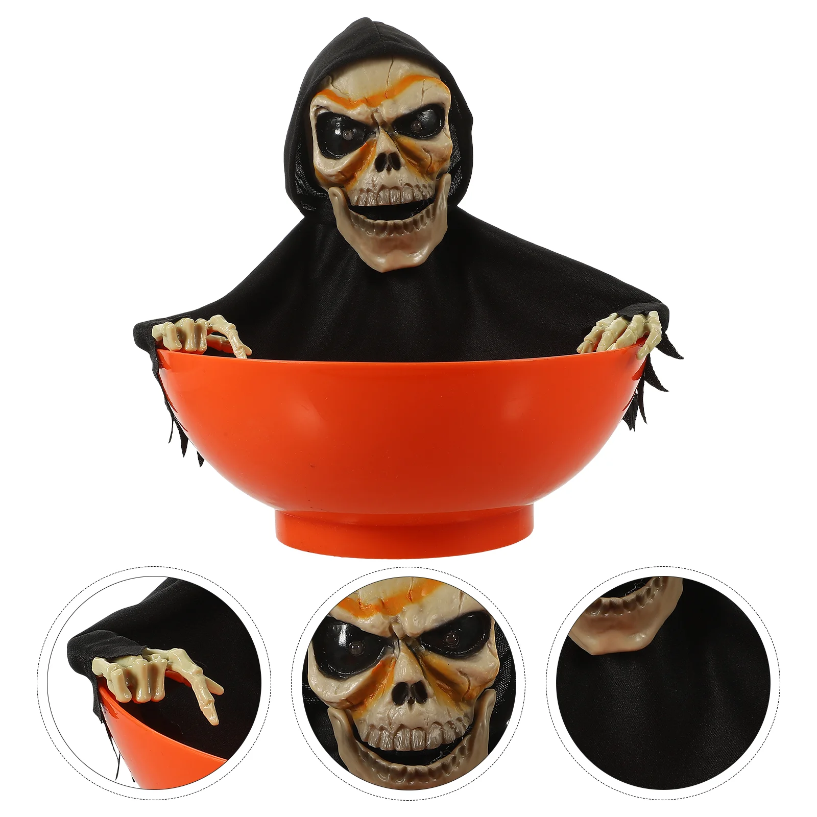 

Halloween Dish Snacks Decorative Serving Candy Storage Light Pumpkin Shape Clothes Prop