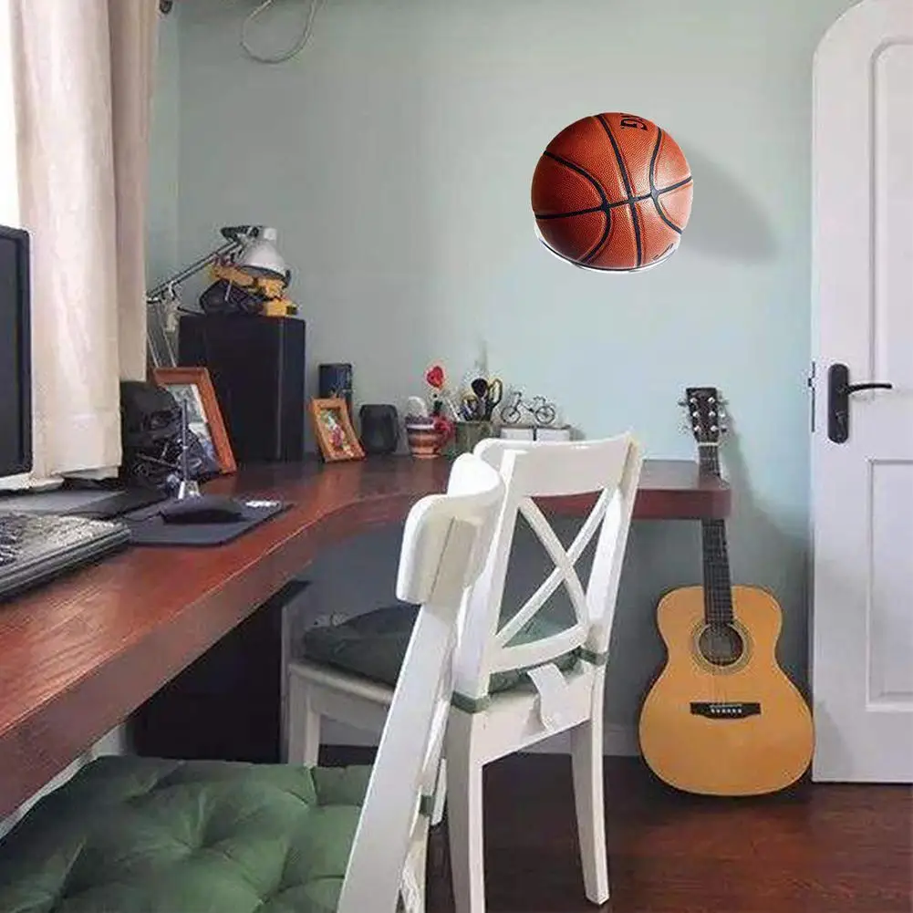 

1pc Ball Rack Iron Wall Mount Display Bracket Ball Rack For Football Basketball Volleyball Ball Storage Racks D0v8