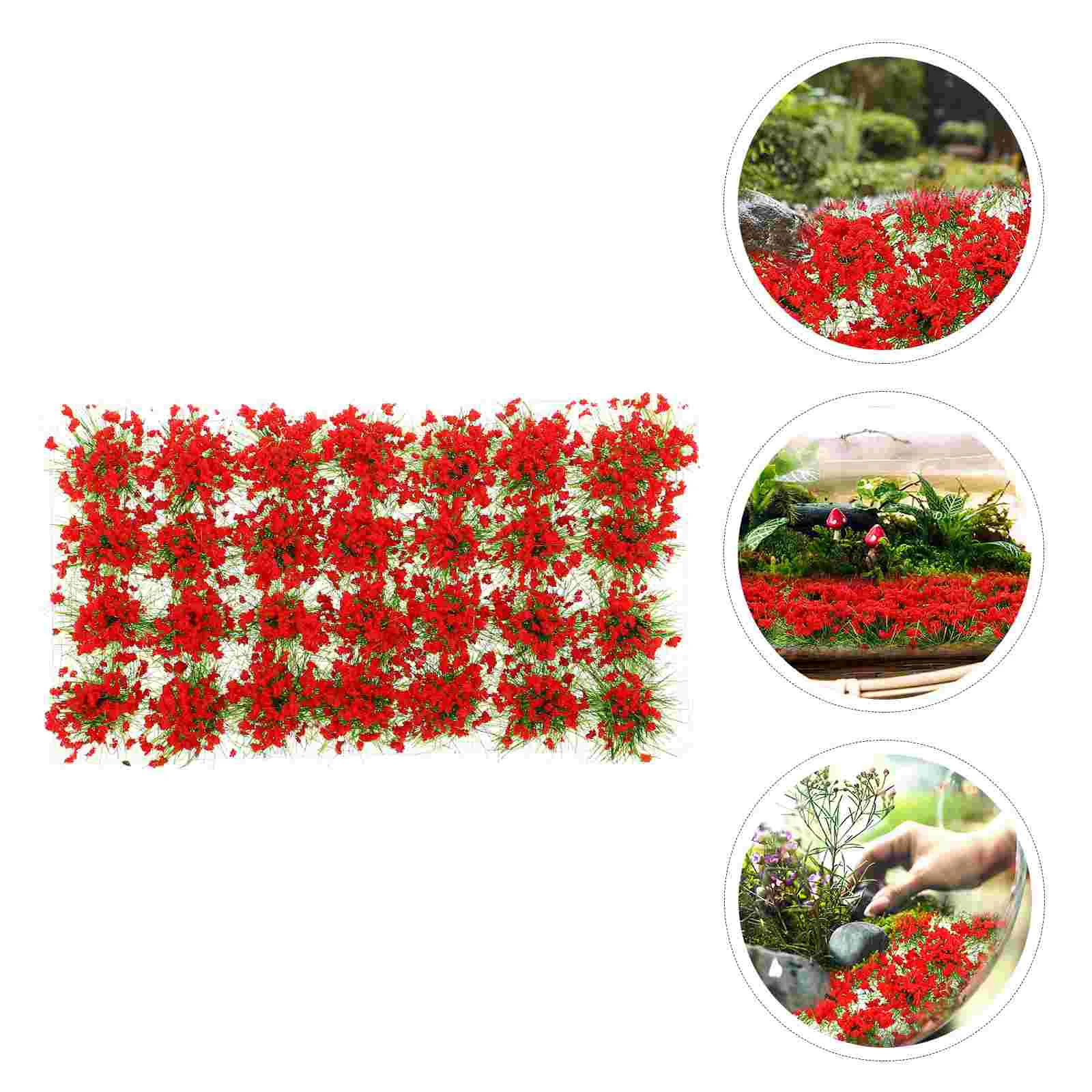

1 Box DIY Static Flower Tuft Mini Flower Cluster Mini Railroad Scenery Ornament