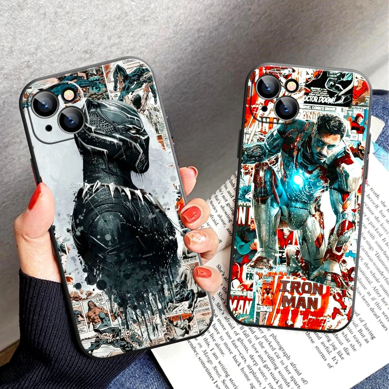 

Marvel The Avengers Iron Man Phone Case For Apple iPhone 13 12 11 Pro 12 13 Mini X XR XS Max SE 6 6s 7 8 Plus Silicone Cover