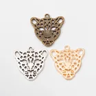 10 шт. 28*26 мм Подвески с полая голова леопарда KC ЗолотойСеребряный цвет подвеска рукоделие серьги ожерелье ювелирные изделия аксессуары