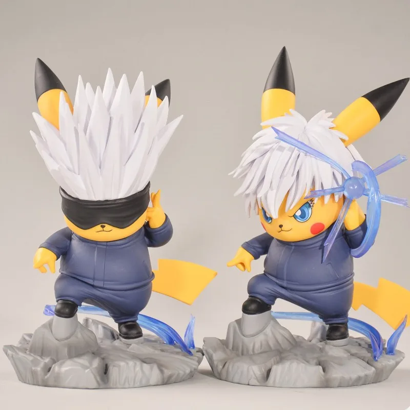 

13CM Anime Figure Jujutsu Kaisen Pikachu Figure Gojo Satoru Cute PVC Action Figures Model Toys for Children Birthday Gifts