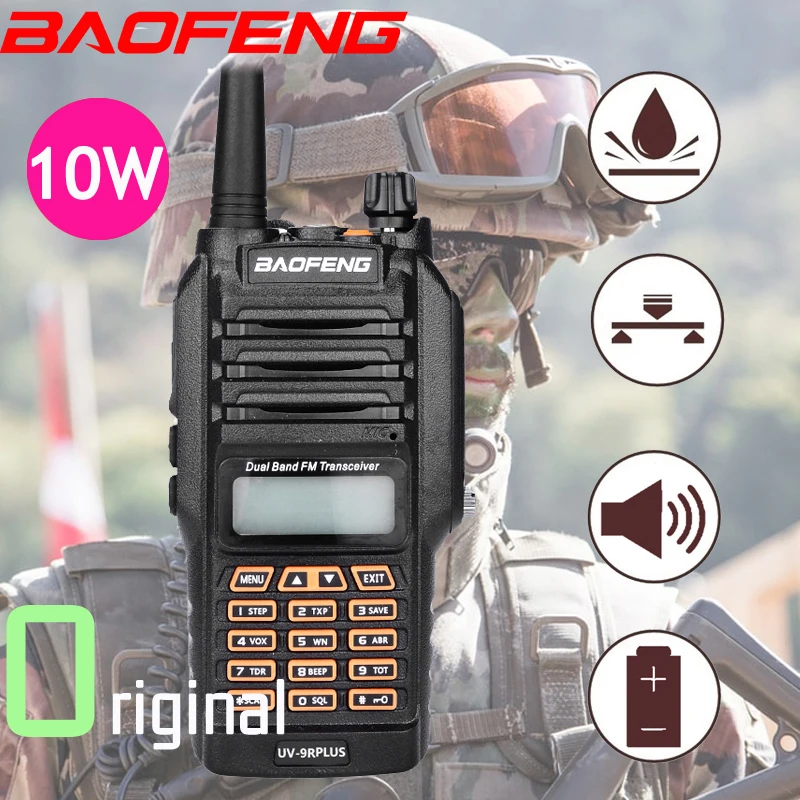 

IP67 Waterproof UV-9R PLUS10W Portable Transceiver VHFUHF Two Way Radio UV9R Hunt 10KM Baofeng Origina Talkie Walkie Talkies