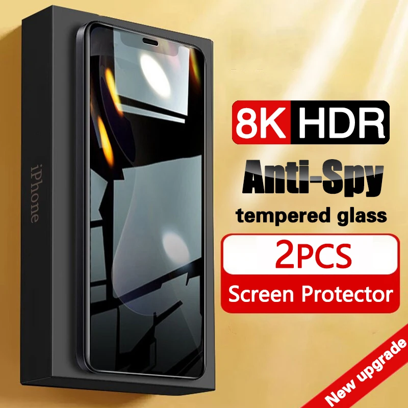 

2PCS Full Cover Anti-Spy Screen Protector For iPhone 11 12 13 PRO MAX MINI XS X XR Privacy Tempered Glass Explosion proof Film
