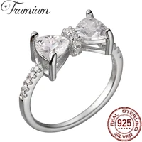 trumium 7mm s925 sterling silver lovely bowknot ring design jewelry rings for women bow tie cz gemtones engagement dating rings