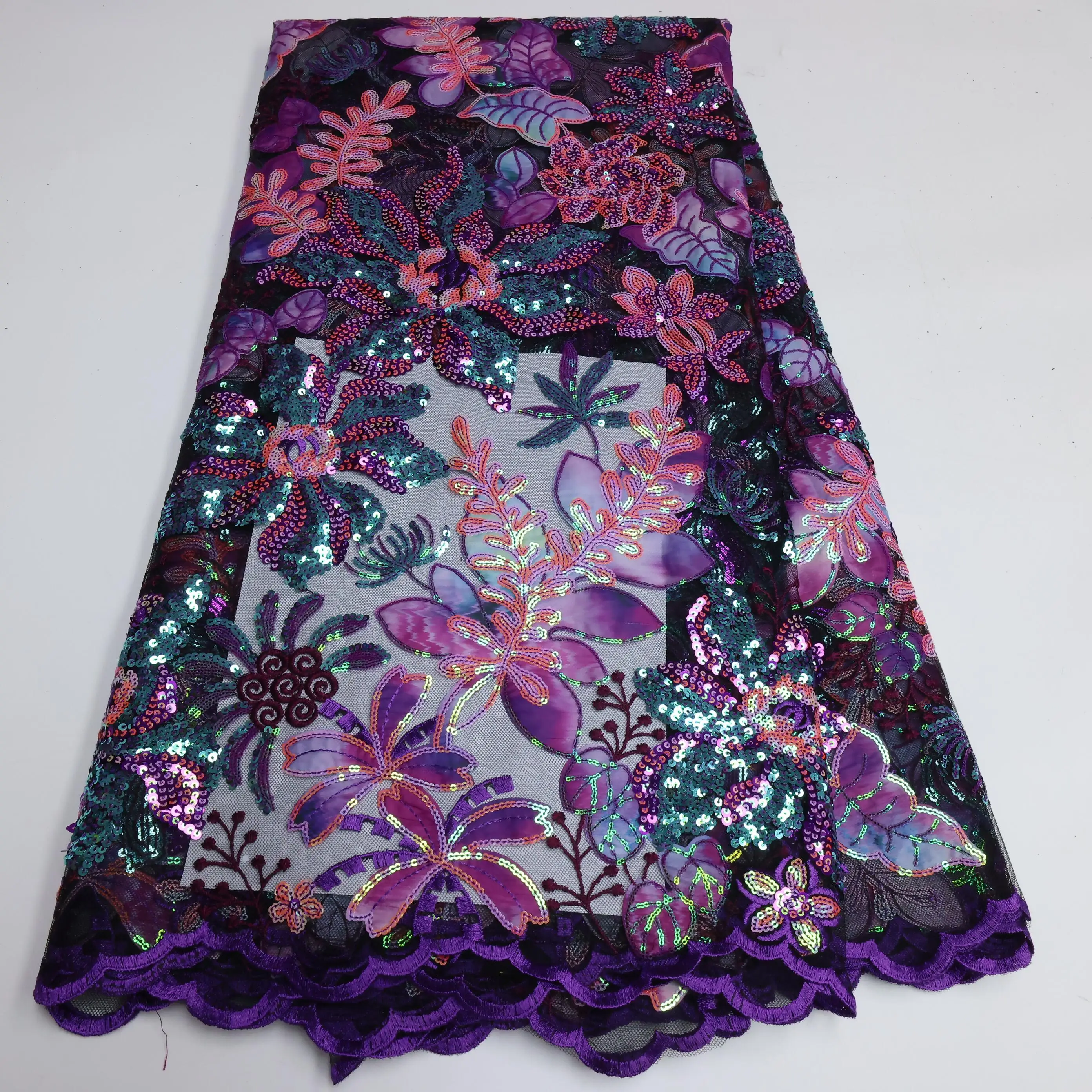 

Высококачественная вышивка, нигерийская кружевная ткань, Лидер продаж, кружевные ткани с блестками, африканская французская Тюлевая круже...