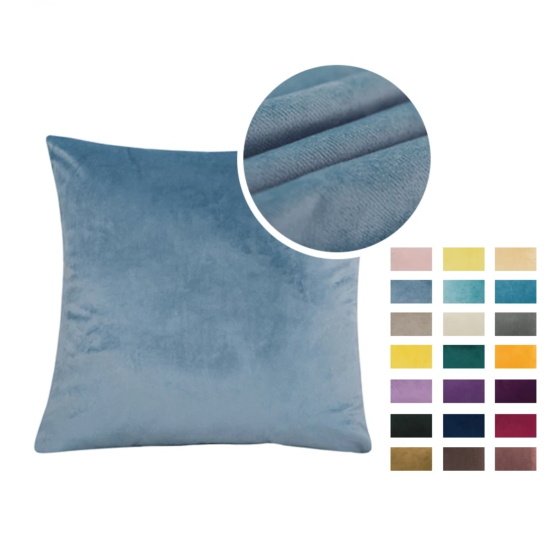 

Velvet Throw Pillow Cover Soft Solid Decorative Square Cushion Case for Sofa Bedroom Car Home 55x55/60x60cm Cozy Pillowcase