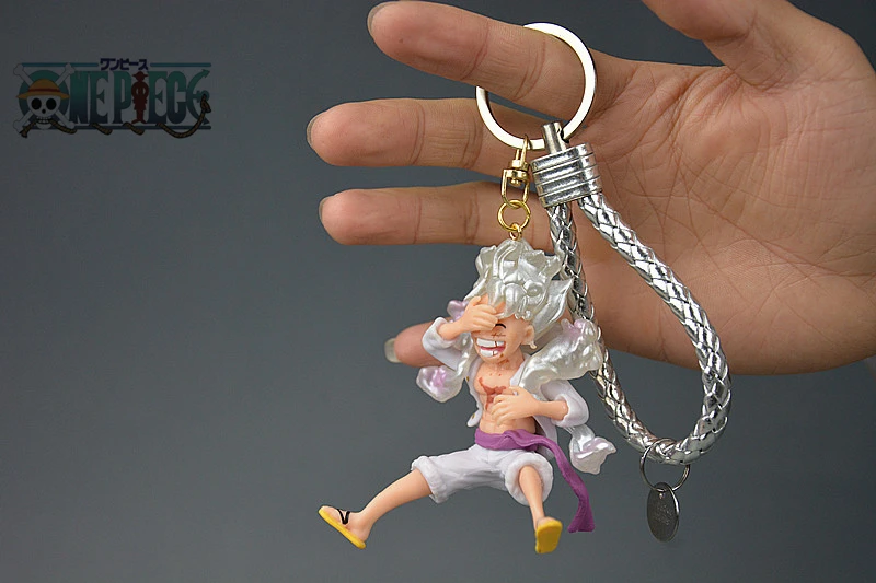 

2023 Anime One Piece Figure Keychain Trafalgar Law Nika Luffy Roronoa Zoro Keychains Schoolbag Pendant Keyring Model Collection