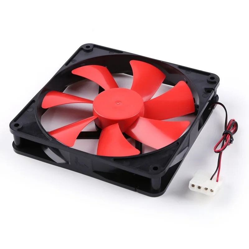 

Mini Red and Black Computer Case Silent Small Fan 1405 14CM Case Desktop Radiator Large 4P Fan Computer Components