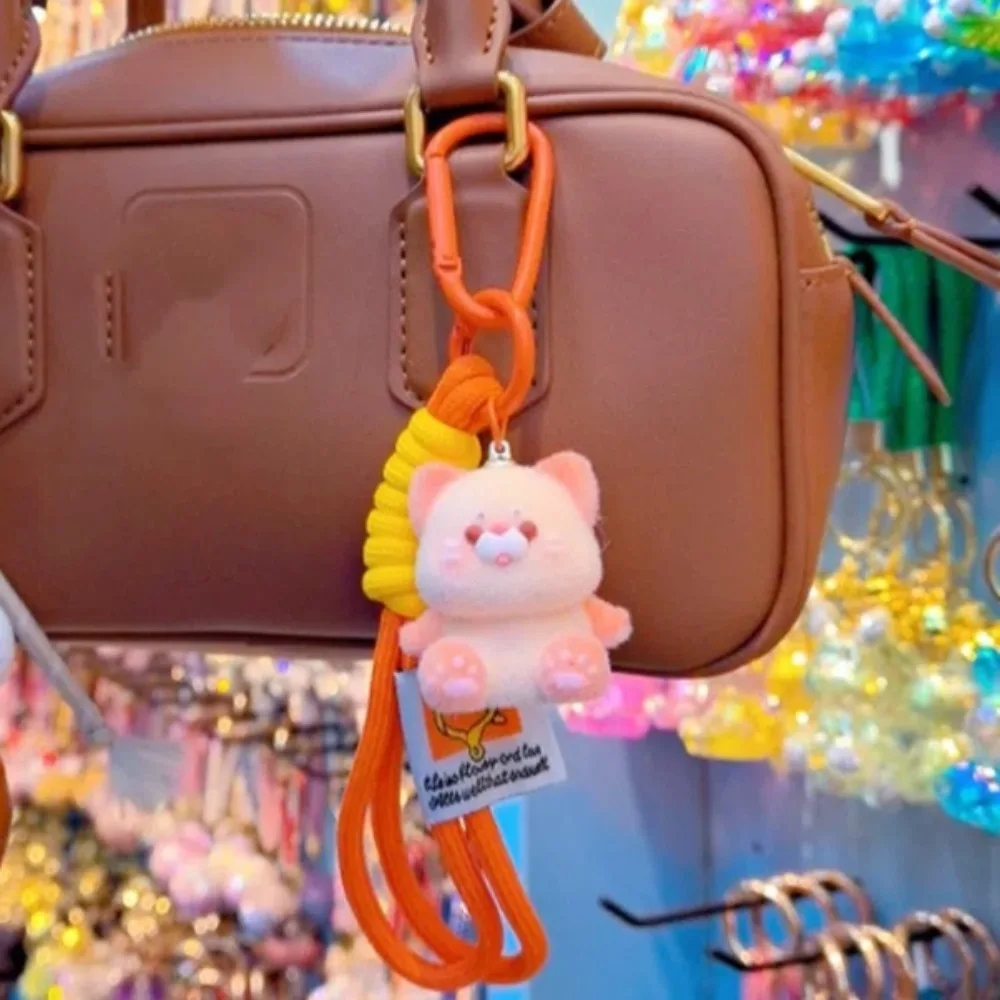 Наручная веревка флокированный сиамский кот брелок для ключей ворсовое покрытие