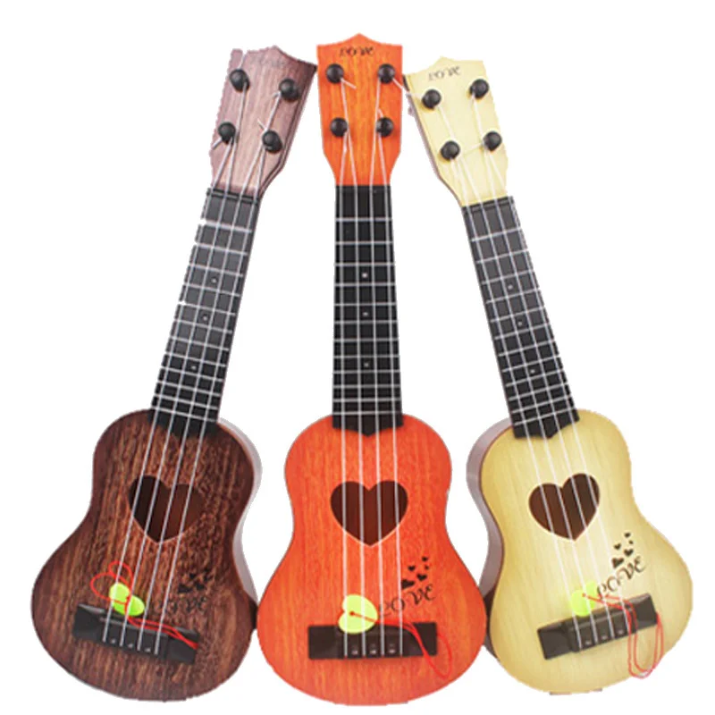 Mini Guitar 4 Strings Classical Ukulele Toy Musical Instruments for Kids Children Beginners Early Education Heart | Игрушки и хобби