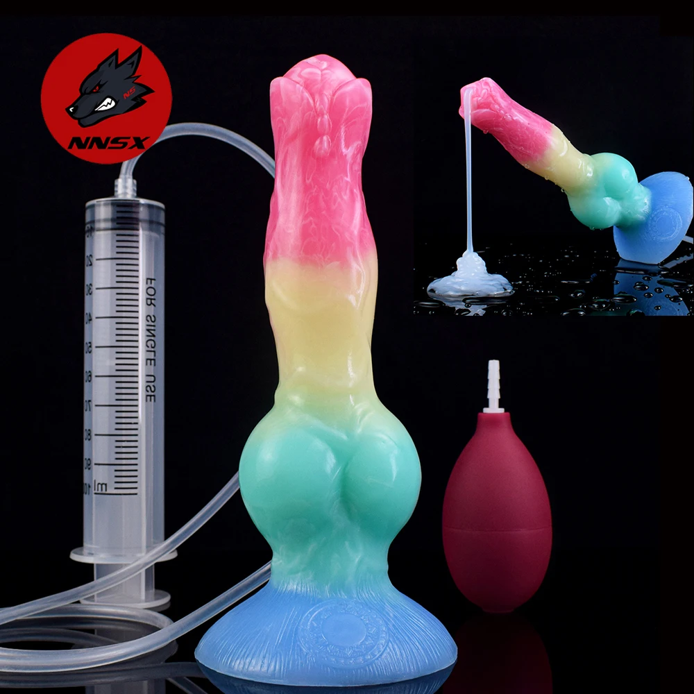 NNSX фаллоимитатор с толстым узлом фэнтезийный пенис для эякуляции присоской