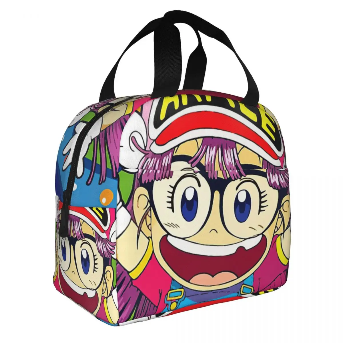 Dr. Slump Arale Lunch Bento Bags Portable Aluminum Foil thickened Thermal Cloth Lunch Bag for Women Men Boy