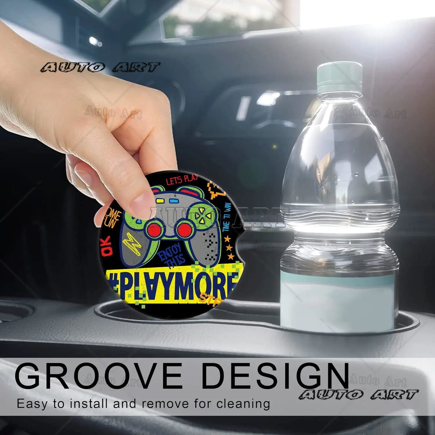 Абсорбирующий автомобильный джойстик Play More Подстаканник Комплект из 2