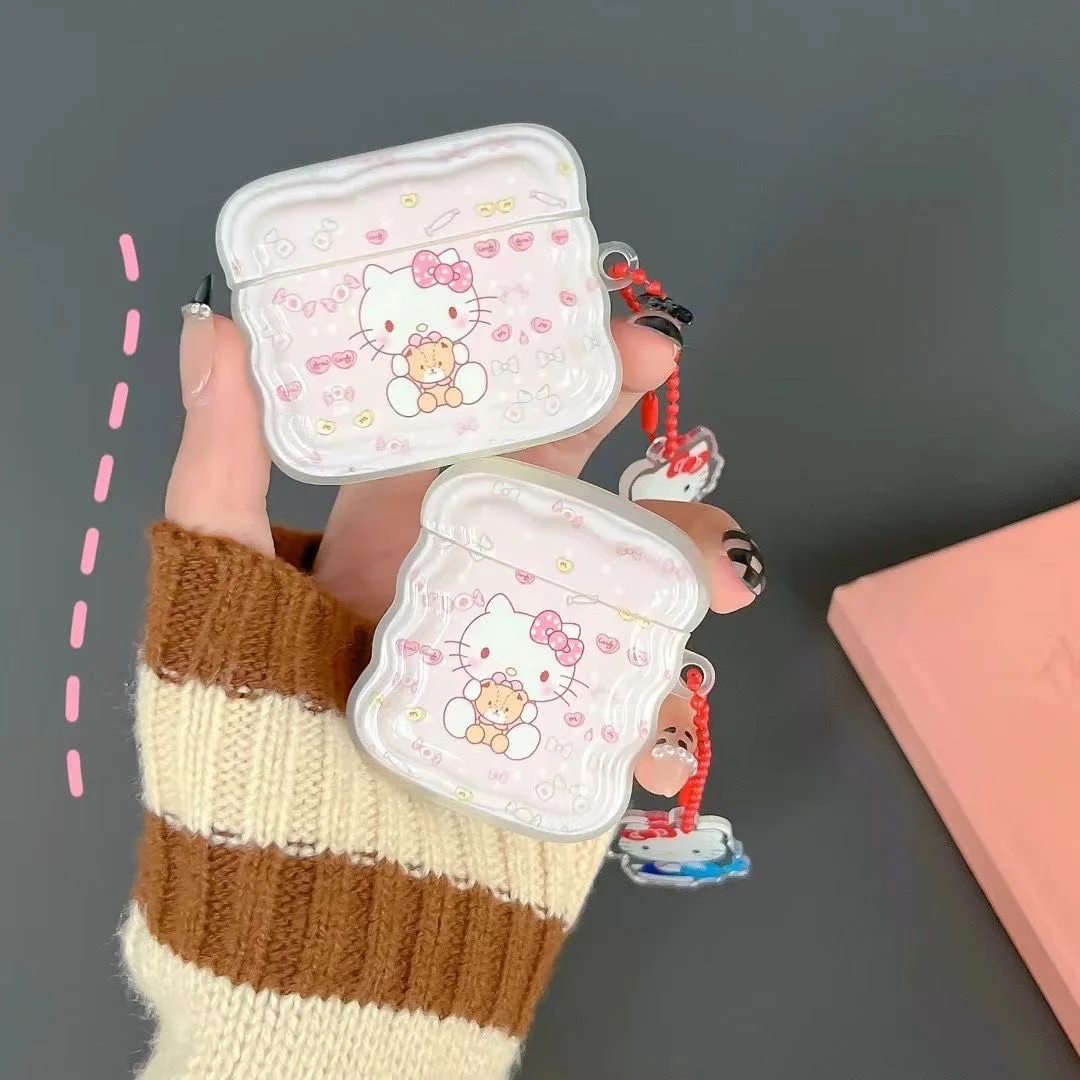 Купи Cartoon Sanrio Hello Kitty For AirPods 3 Case Apple AirPods 1 2 Case AirPods Pro Case IPhone Earphone Accessories Air Pod Cover за 209 рублей в магазине AliExpress