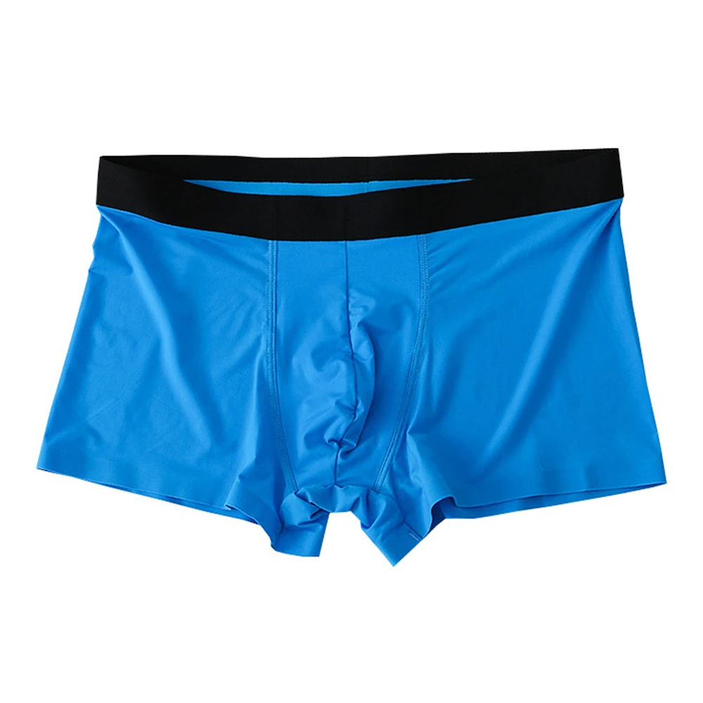 Мужское нижнее белье из ледяного шелка бесшовное брифы U-образные выпуклые трусы