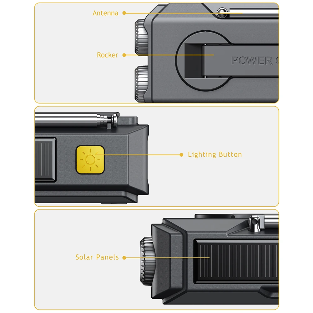 Экстренный телефон с рукояткой AM/FM/NOAA