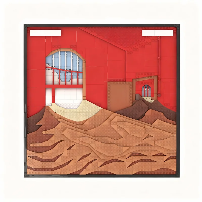 930 деталей MOC The Slow Rush - Tame Impala Арт-модель, строительные блоки, игрушка, конструктор, рождественский подарок, подарок на день рождения, 3D-конструктор. (art.: 3920dcd406064) - 3920dcd406064