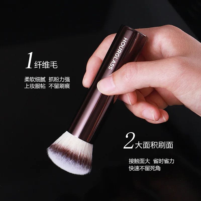 

1PC Seamless Finish Foundation Brush Metal Handle Angled Liquid Foundation BB Cream Makeup Brush with Box