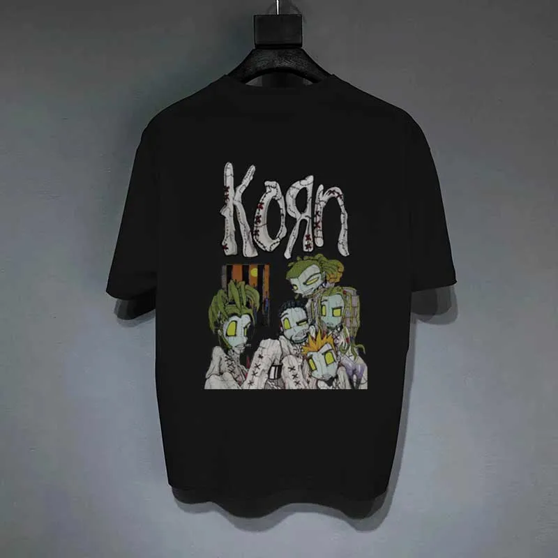 Рубашка для взрослых и детей короткий топ с графическим принтом рок улицы в стиле