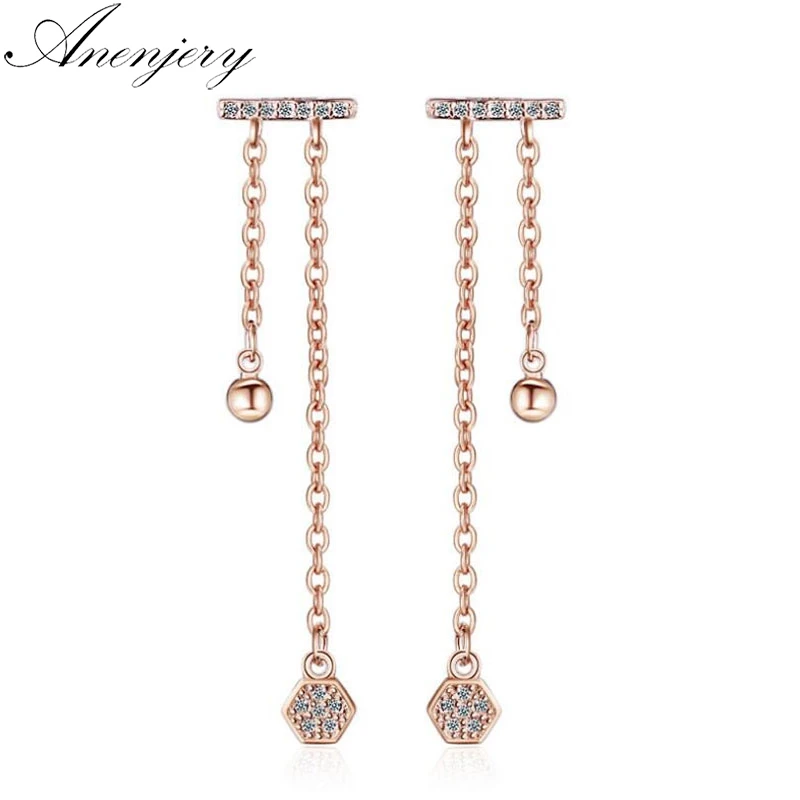 

Evimi 925 Silver Color Geometric Pearl Bow Zircon Star Earrings For Women Simple Strawberry Crystal Jewelry Girl Gift