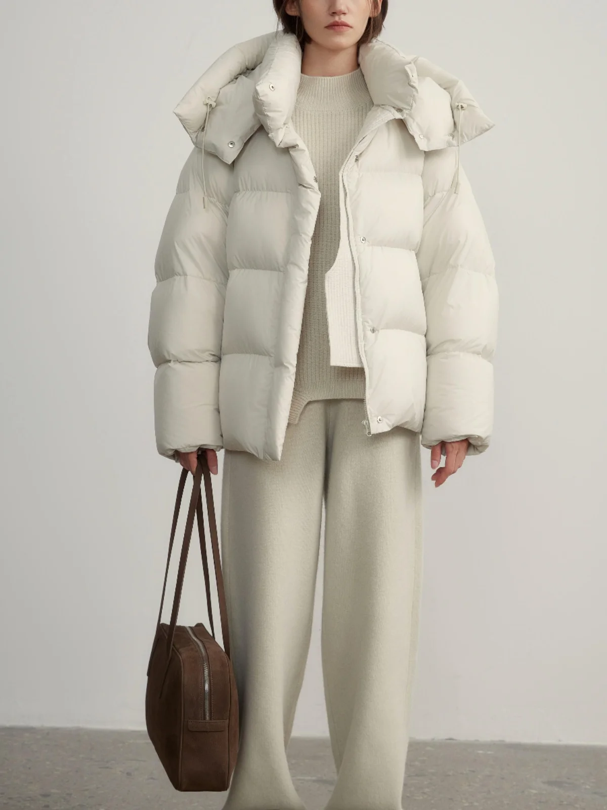 Зимний новый высококачественный изысканный простой толстый теплый пуховик с