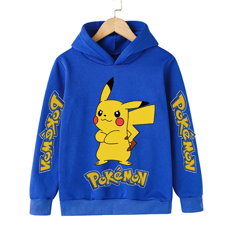 Children Costume Pokemon Anime Spring Boy Hoodie Kids Clothes Funny Pokémon Series Hoodies Teen Girls 3-14Y Baby Boys Sweatshirt |