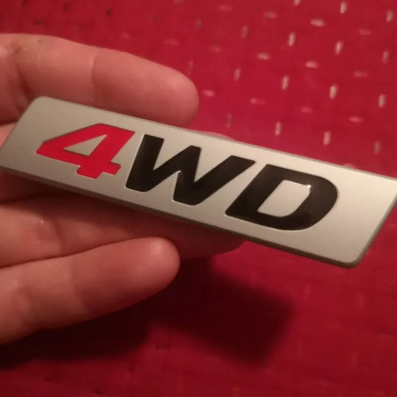 1X 3D Matt Metal Sticker 4WD Emblem 4X4 Badge Decal Car Styling For Honda CRV Accord Civic Suzuki Grand Vitara Swift SX4 |