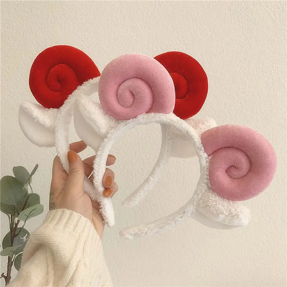

Girls Sheep Ear Wash Face Cartoon Lamb Headband Hair Hoop Hair Accessories Plush