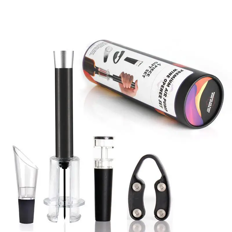 

air pressure vacuum red wine corkscrew pin type corkscrew tool wine cork cap opener set wine bottle opener Air pump corkscrew