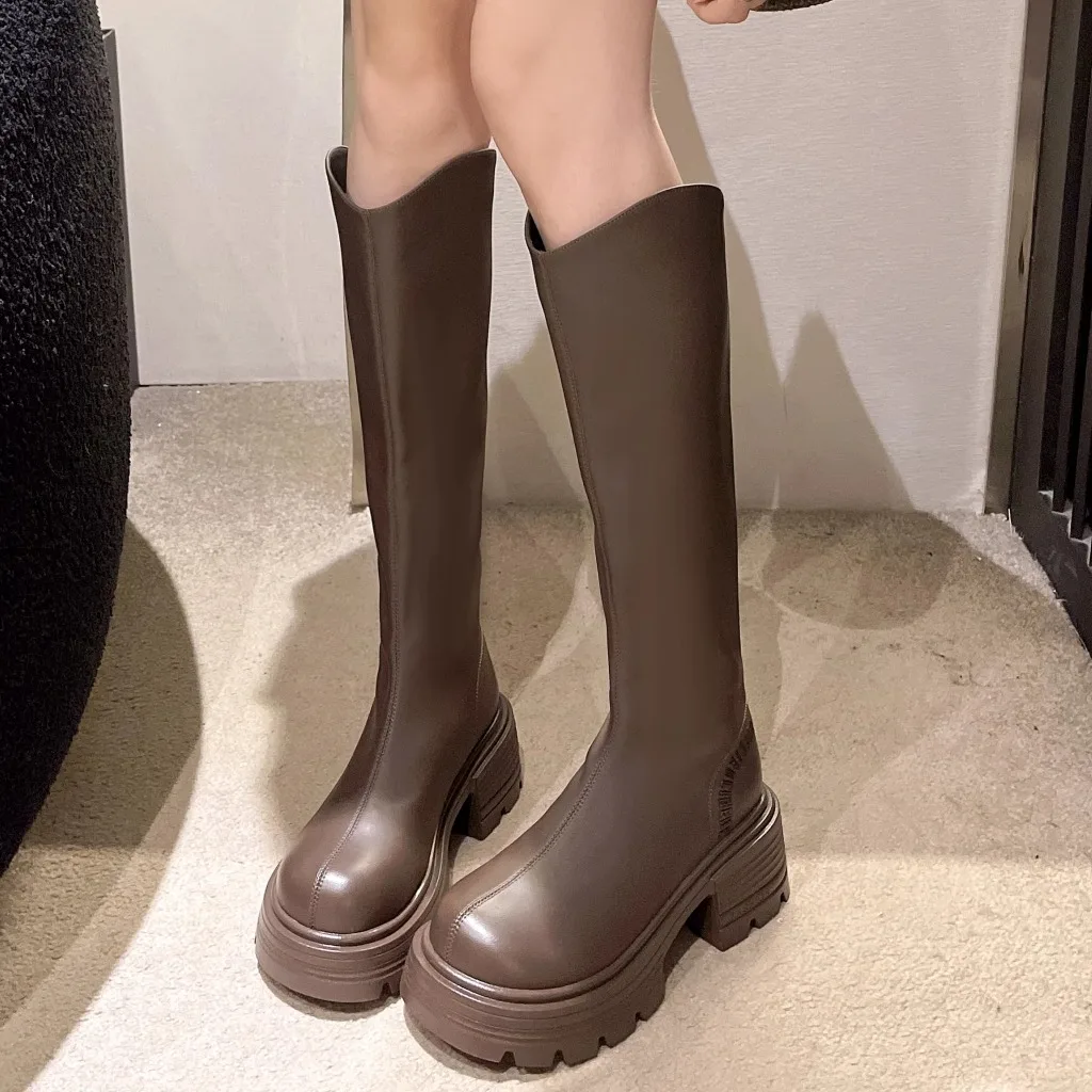 Женские сапоги женские пикантные до бедра пикантная осенняя обувь зимняя 2024 выше