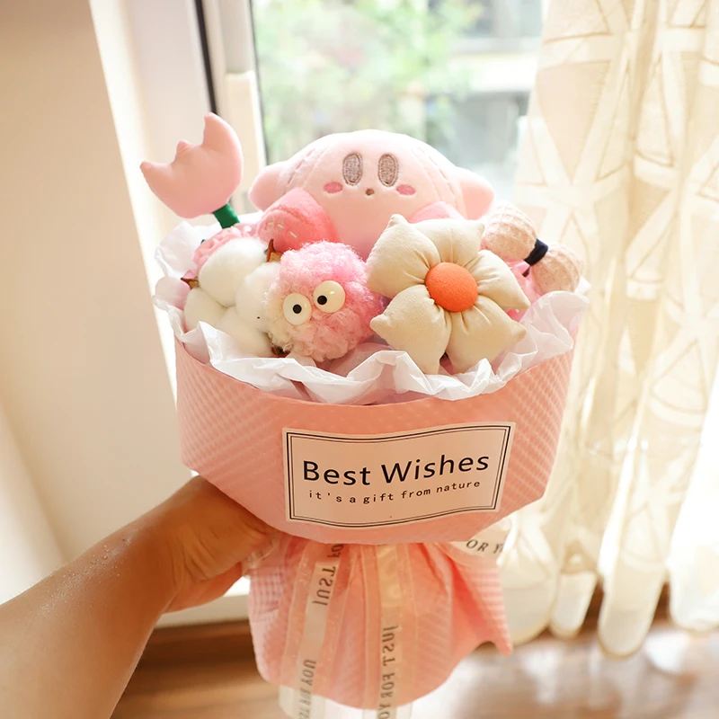 

Милый симпатичный плюшевый Кирби кукольный букет для подруг девочек мультфильмы креативные подарки для взрослых и детей на Рождество и ден...