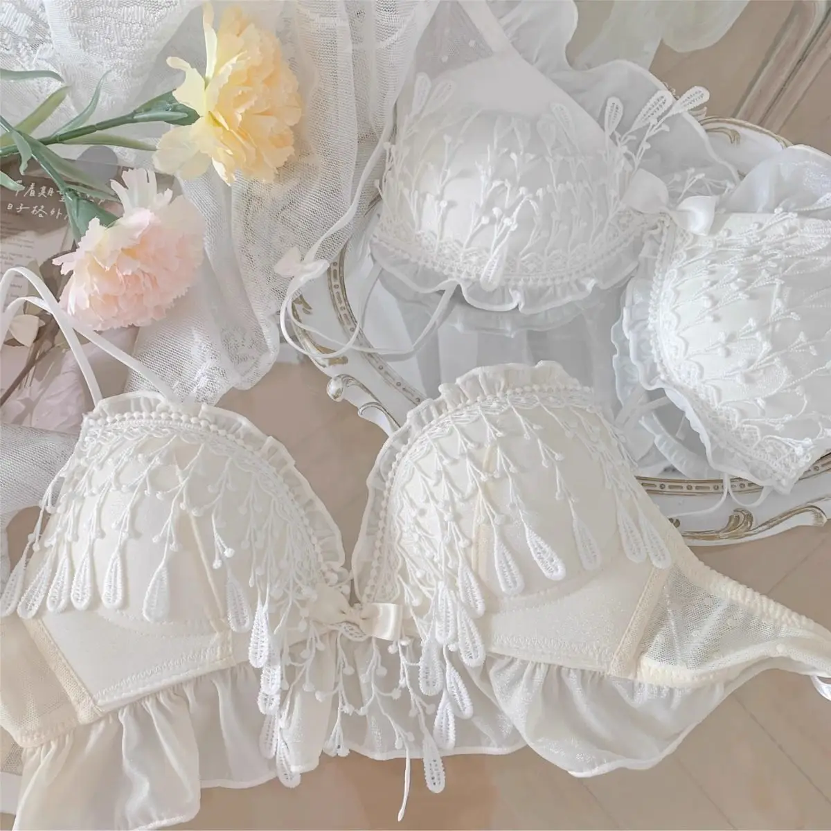 Новый комплект с бюстгальтером Tzitzit для девочек небольшой грудью предотвращения
