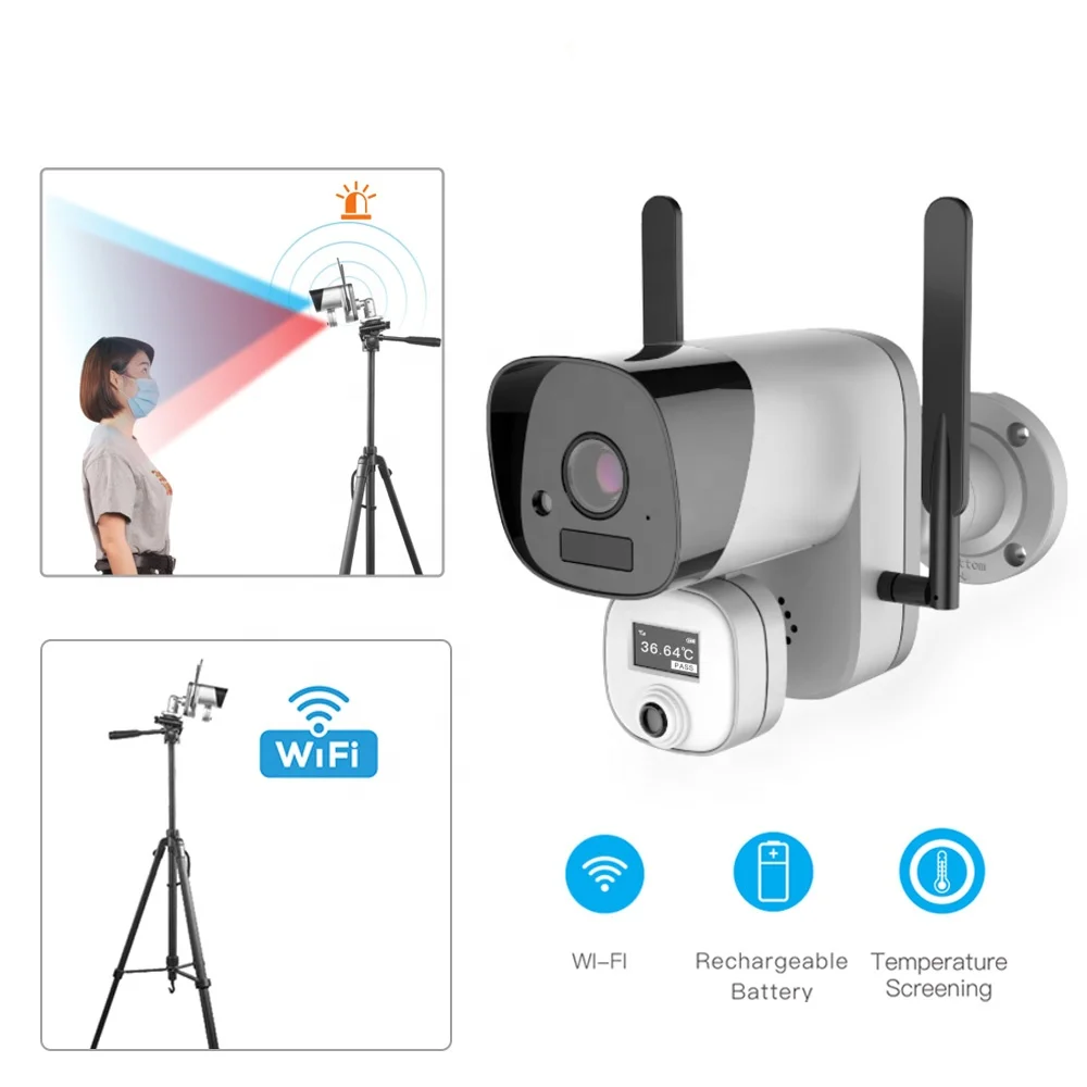 

Temperature Detection Facial Capture Thermal Sensor Imaging body temperature smart Wifi Camera with Fever Face Recognition
