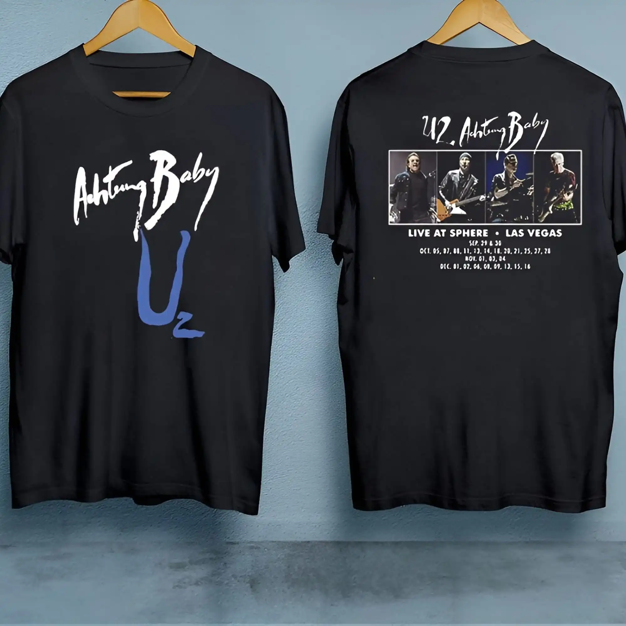 Achtung Baby Tour 2023 U2 Band футболка живите на сфере Музыкальный концерт Джошуа дерева