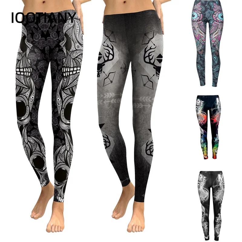 

Женские леггинсы для Хэллоуина с 3D принтом, с эффектом пуш-ап