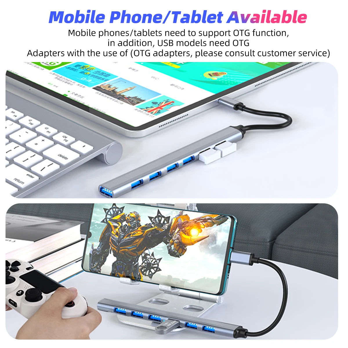 USB-концентратор FONKEN 7 в 1 для MacBook Samsung Type C 3 0 Кабель-адаптер ноутбука 4 разветвитель