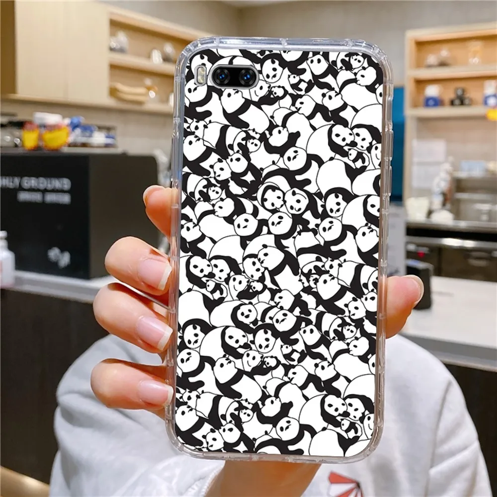 Panda Cute Label Phone Case For Huawei Mate P10 P20 P30 P40 P50 Smart Z Honor 50 60 70 Pro Lite Transparent