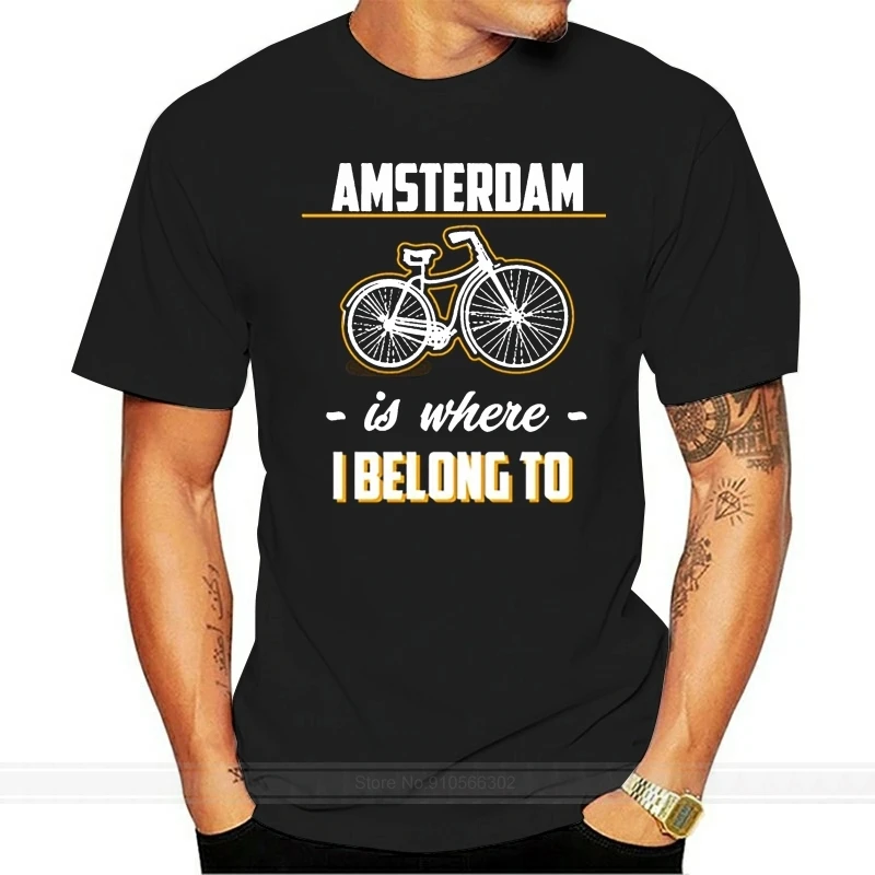 

Funny Amsterdam Netherlands T Shirt Men Cotton Men And Women T-Shirts O Neck Short-Sleeve