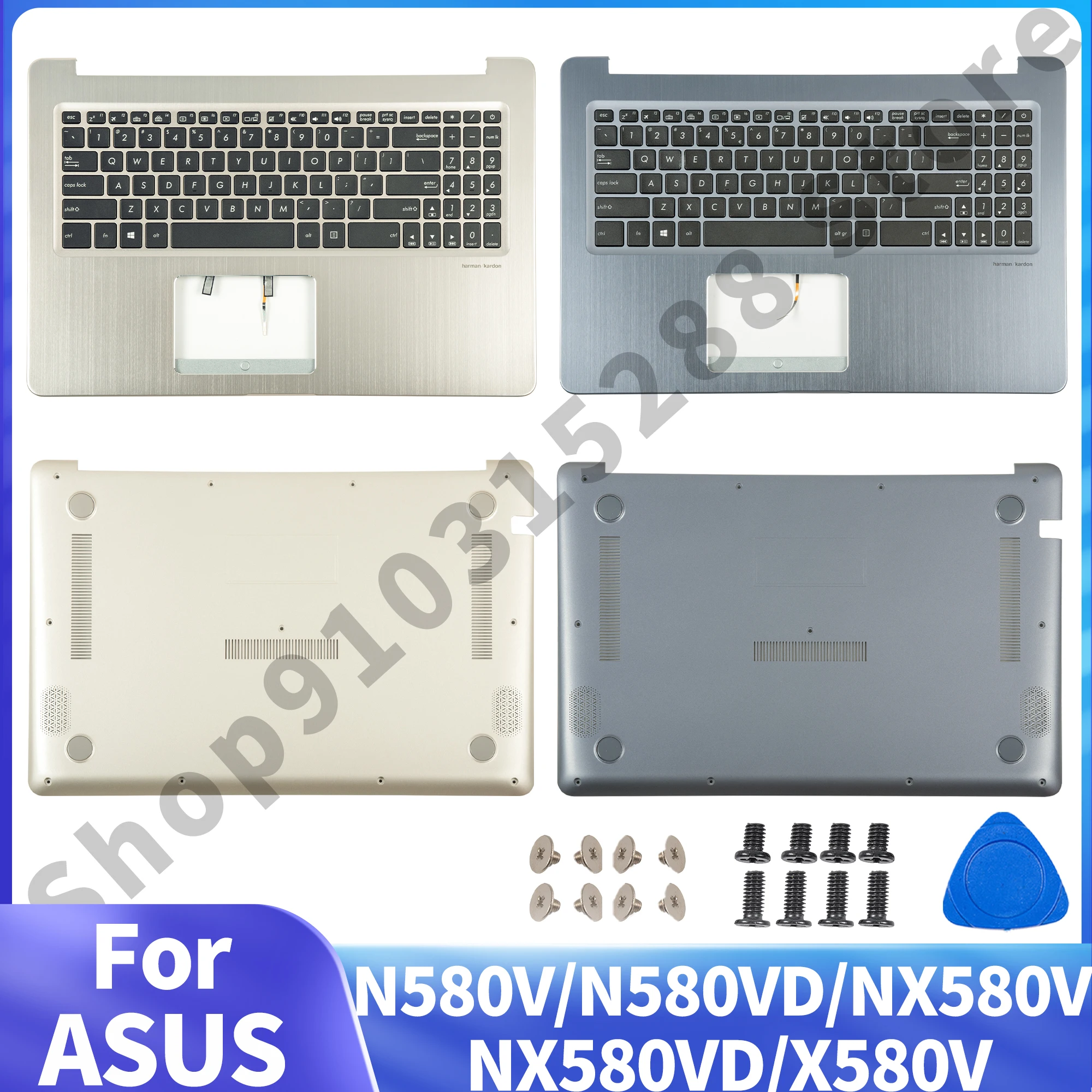 

Новые нижние пластиковые чехлы для ASUS N580, N580V, N580VD, NX580V, NX580VD, X580V, верхние металлические запасные части для ноутбука