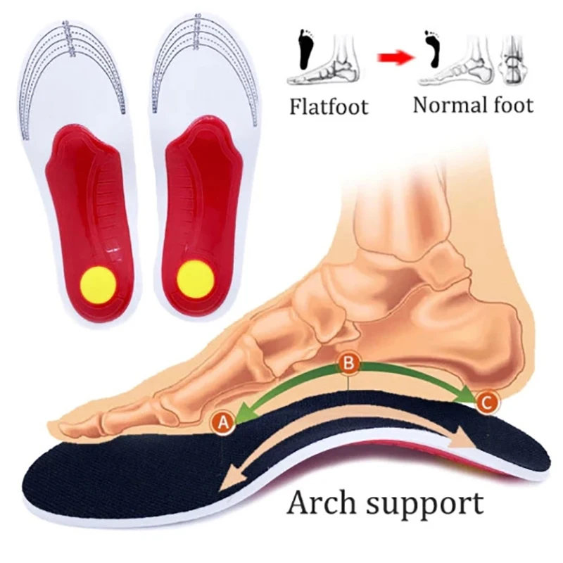 Спортивная амортизирующая стелька с высокой эластичностью и поддержкой свода