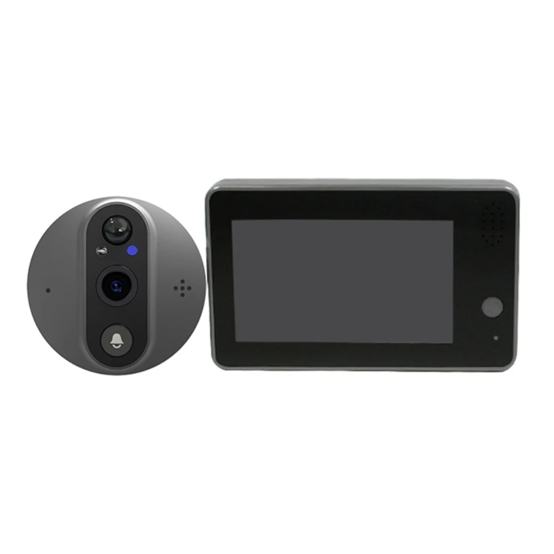 Video Doorbell Camera  Intercom Night-Vision 4.3'' High Definition Screen 5000mHA Battery 6 Months Long Standby P8DC
