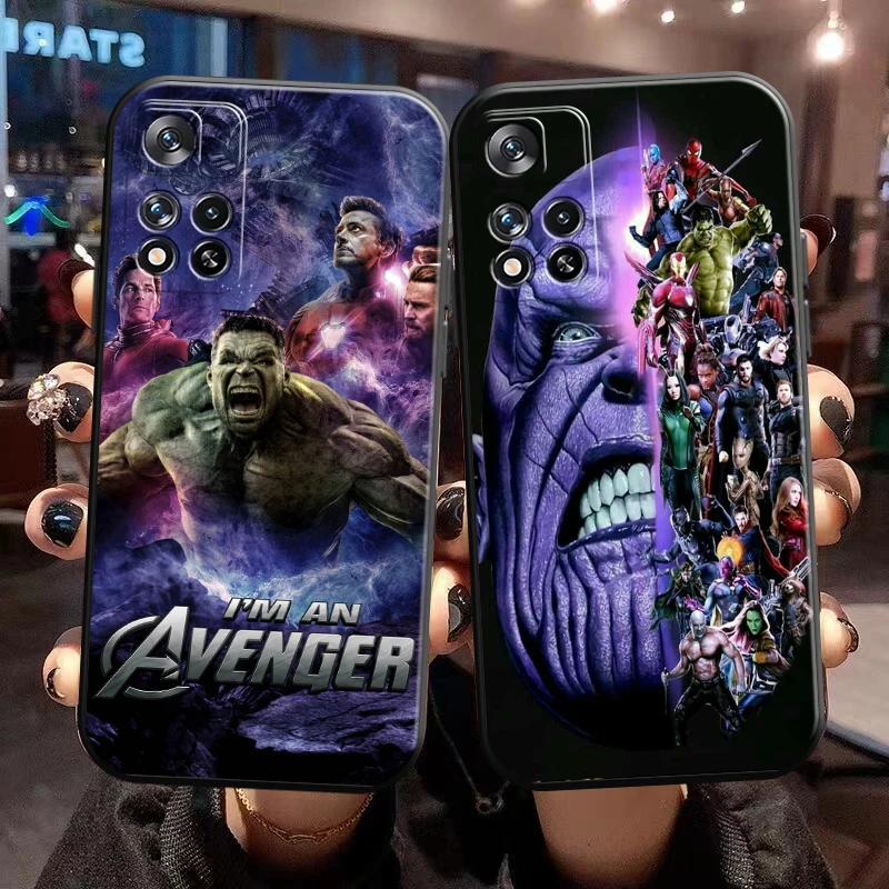 

Marvel Avengers For Xiaomi Redmi Note 11 11T 11S 10 10S 10T Pro Max 5G Phone Case Soft Back Cover Carcasa Shell Liquid Silicon