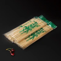 100pcs bamboo skewer sticks sturdy disposable barbecue fruit natural wood sticks barbecue party buffet food bbq tools accessorie